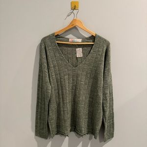 NWT Free People FP Beach Ribbed Pullover Sweater in Turquoise, Size M